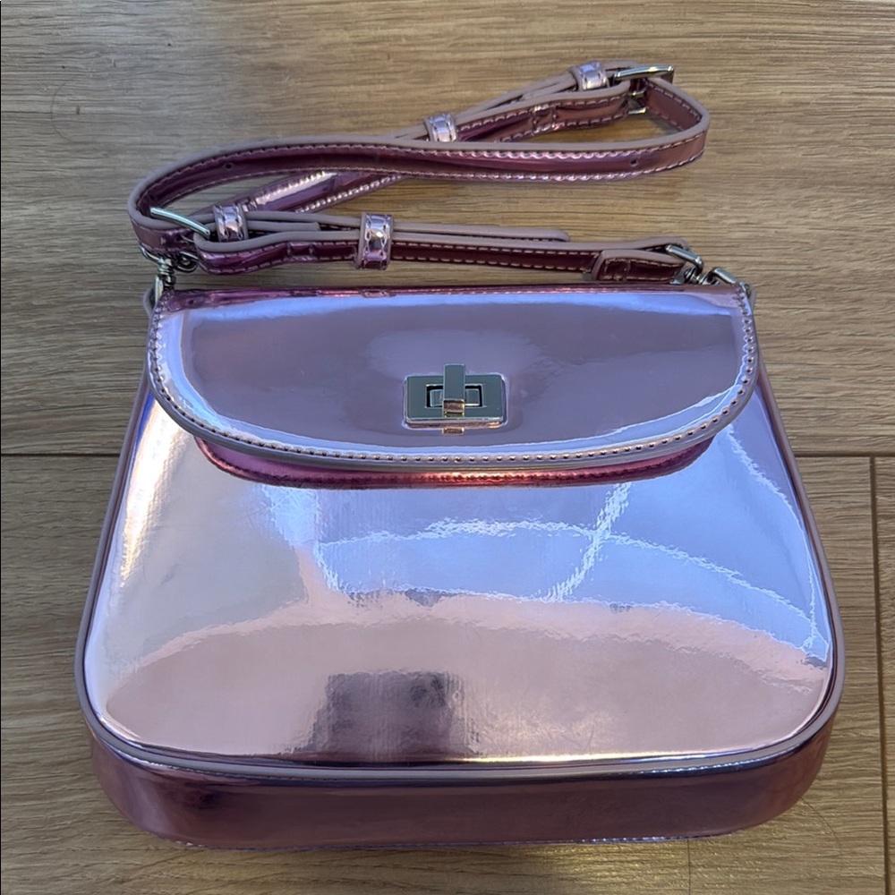 Glynit Pink Metallic Women's Bag